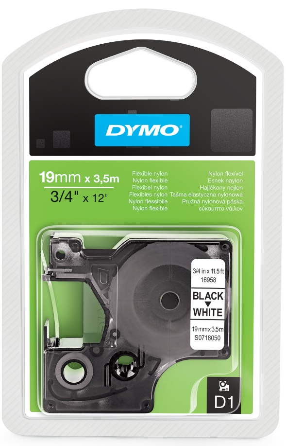 Нейлоновые этикетки DYMO D1, 3.5 x 19 мм Нейлоновые этикетки DYMO D1, 3.5 x 19 мм