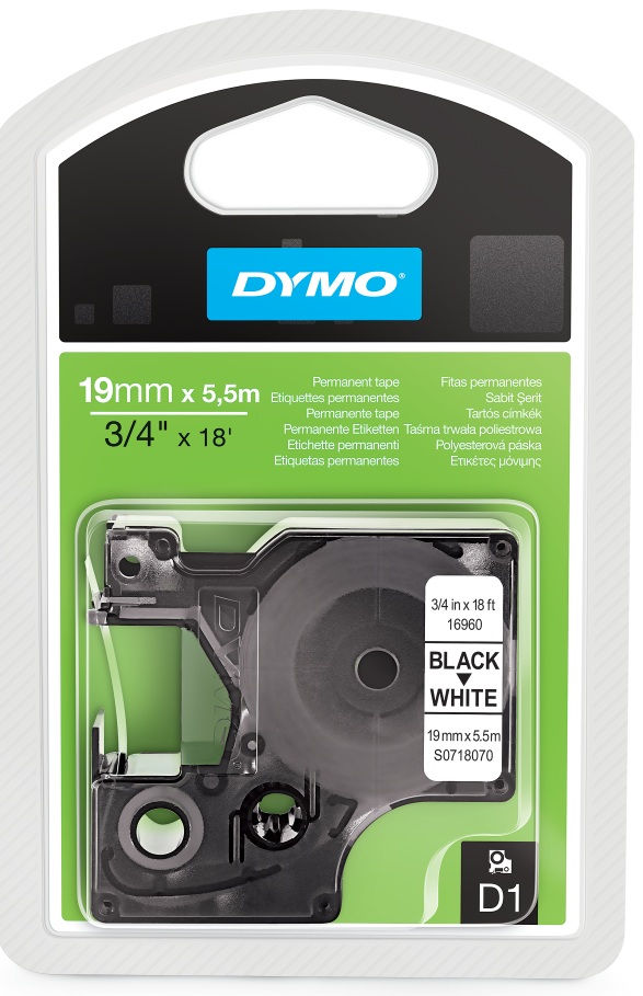 Перманентные этикетки DYMO D1, 3.5 x 19 мм Перманентные этикетки DYMO D1, 3.5 x 19 мм