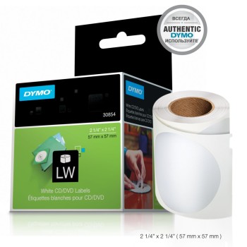 Этикетки DYMO LabelWriter для CD/DVD, бумажные, 57 мм, 160 этикеток в рулоне Этикетки DYMO LabelWriter для CD/DVD, бумажные, 57 мм, 160 этикеток в рулоне