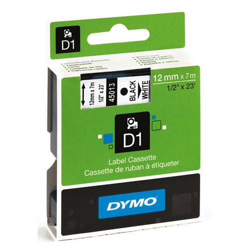 Лента Dymo системы D1, 12мм х 7м, Лента Dymo системы D1, 12мм х 7м,
