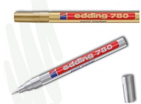 Маркер edding 780 серебро-золото Маркер edding 780 серебро-золото