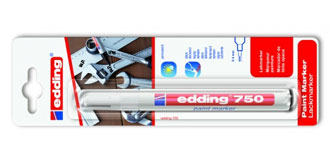 Декоративный маркер edding 750, 2-4 мм, 2 штуки в комплекте, блистер Декоративный маркер edding 750, 2-4 мм, 2 штуки в комплекте, блистер
