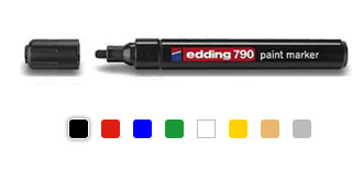 Маркер edding 790, лаковый, круглый наконечник, 2-3 мм Маркер edding 790, лаковый, круглый наконечник, 2-3 мм