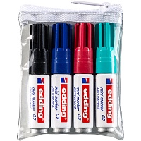 Набор маркеров пермаментных edding 0.5 mini, 4 цвета, блистер