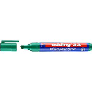 Маркер пигментный edding 33 Brilliant, на водной основе, скошенный наконечник, 1-5 мм