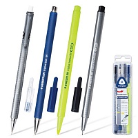 Набор Staedtler Triplus, ручки одноразовые 2 штуки, карандаш, маркер, пластиковый пенал-подставка