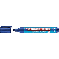 Маркер edding 383, для флипчартов Cap-off, скошенный наконечник, 1-5 мм