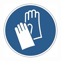 Знак напольный Durable Надеть перчатки, съемный, 430 мм х 0.25 мм