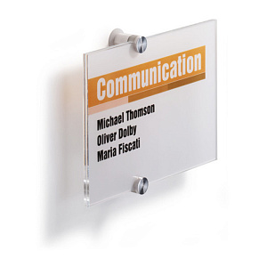 Табличка информационная настенная Durable Crystal Sign, 210 x 148 мм, акриловое стекло