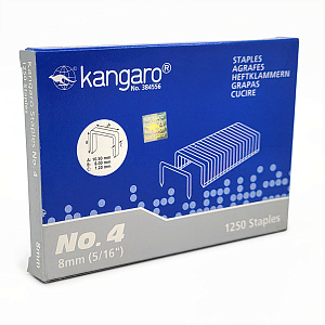 Скобы 4 - 8 мм для степлера Kangaro,1250 штук