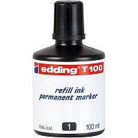 Чернила для заправки перманентных маркеров edding T100, флакон-капельница, 100 мл