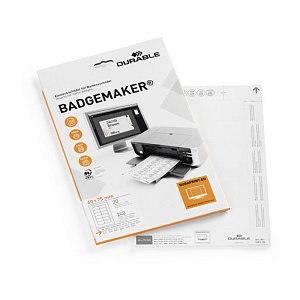 Вкладыши сменные для бейджей Durable Badgemaker, 40 x 75 мм, 240 штук